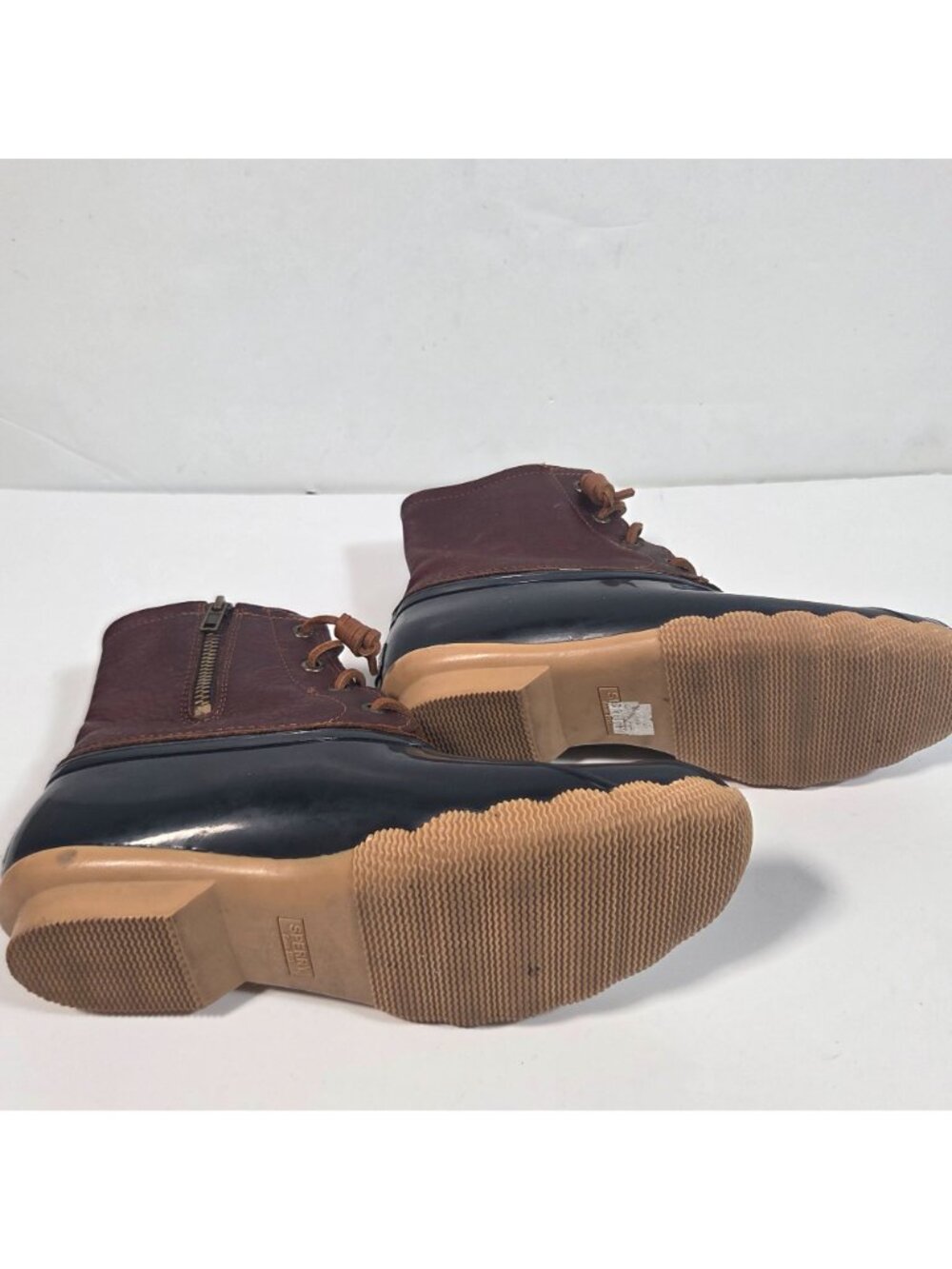 Sperry Saltwater Duck Boots Waterproof Rubber Rawhide Lace Rain Snow Boots 7 - Picture 6 of 10